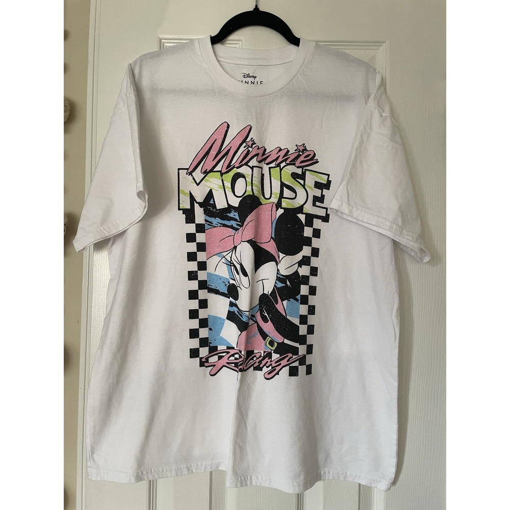 Disney Minnie Mouse White Graphic T-Shirt Adult Size XL Disney Franchise